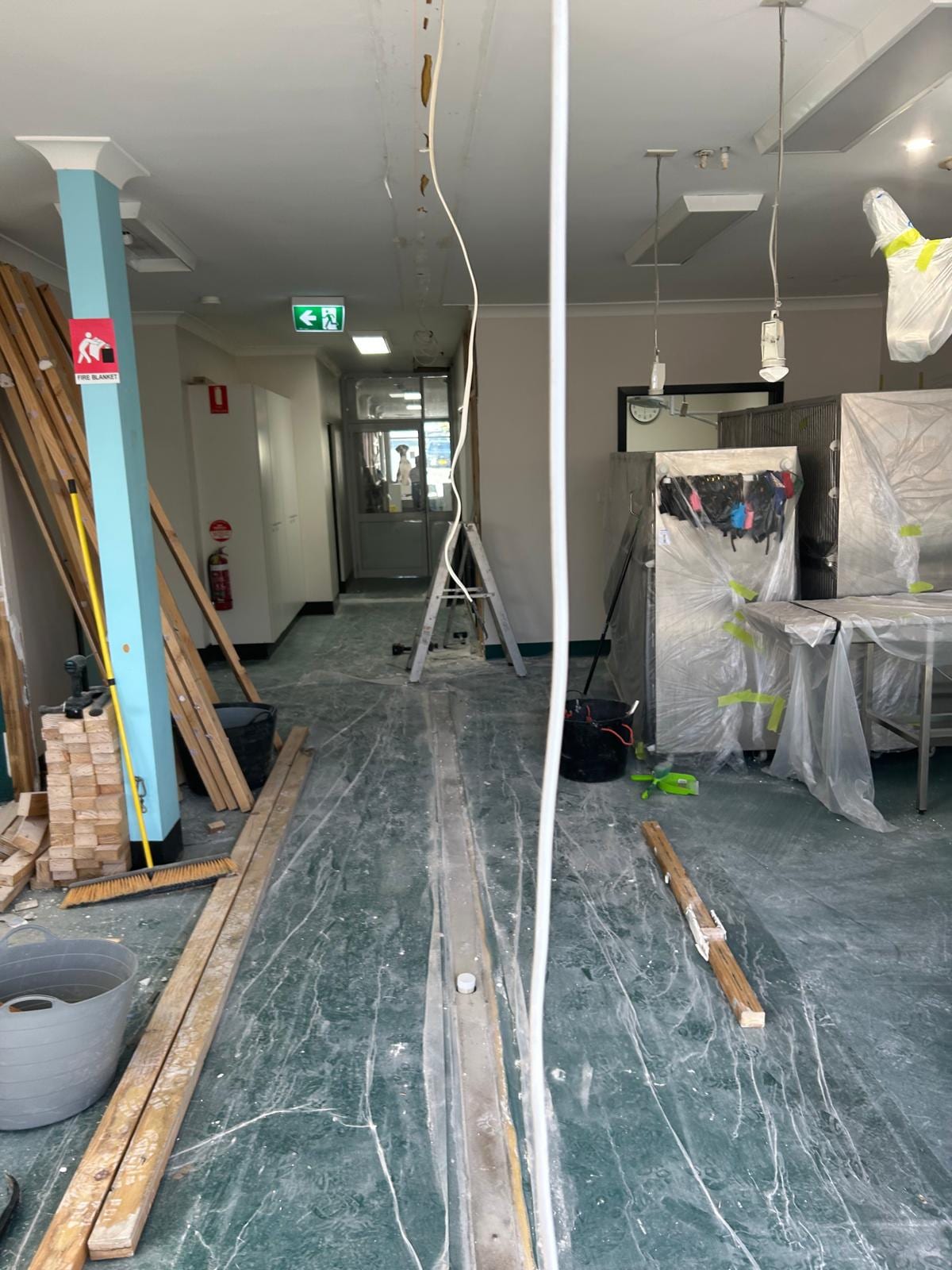 Commercial fit-out — strip-out stage